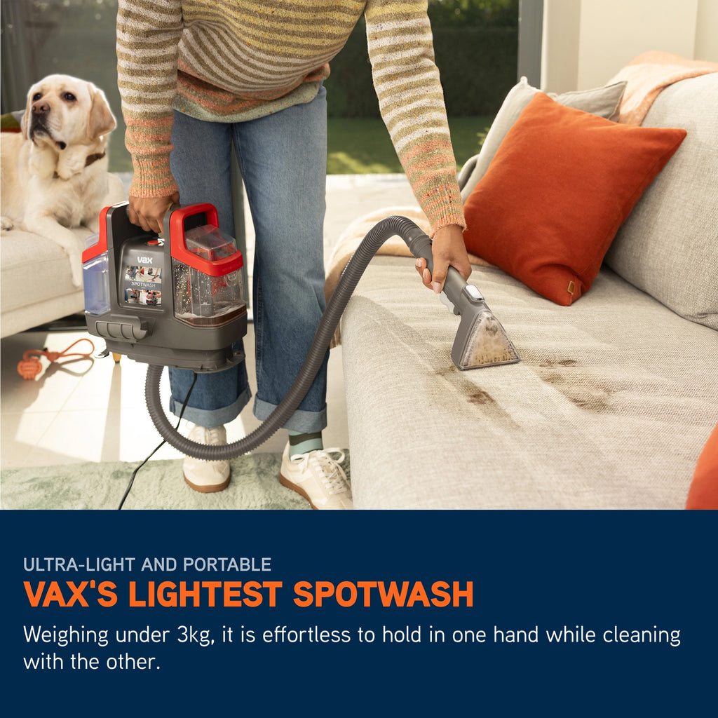 Vax SpotWash Mini Portable Carpet & Upholstery Cleaner - Grey & Red (CDSW-MCXS)
