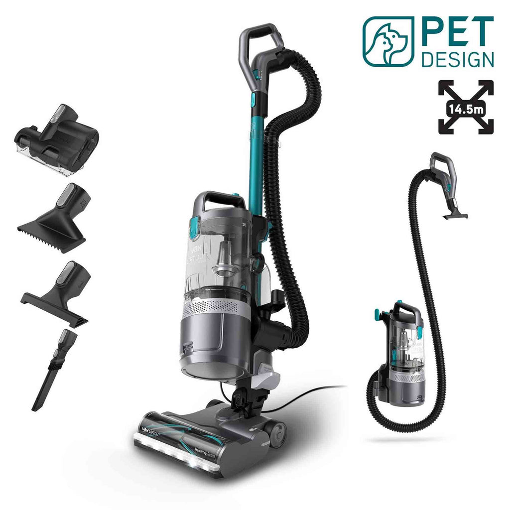 Vax LiftOut Reach Pet-Design Upright Vacuum Cleaner – Graphite/Teal - CDUP-LORP