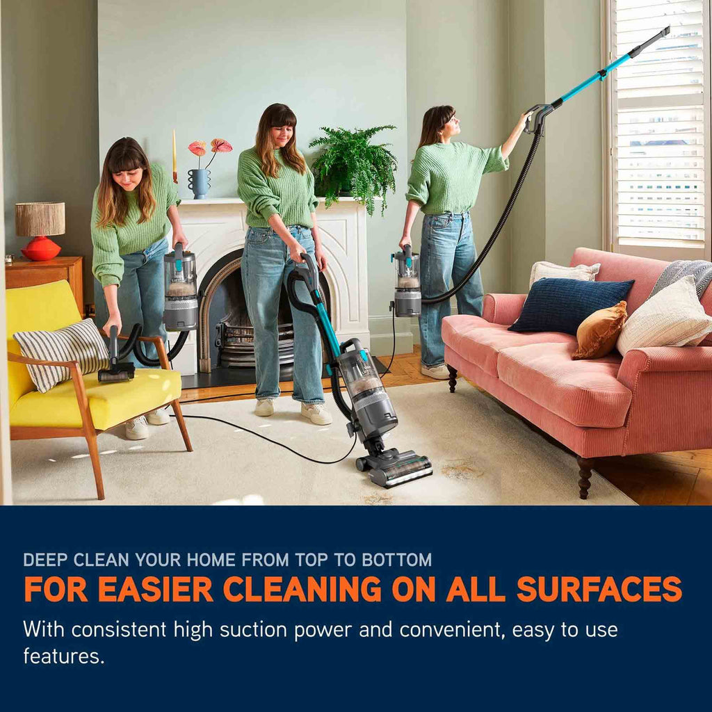 Vax LiftOut Reach Pet-Design Upright Vacuum Cleaner – Graphite/Teal - CDUP-LORP