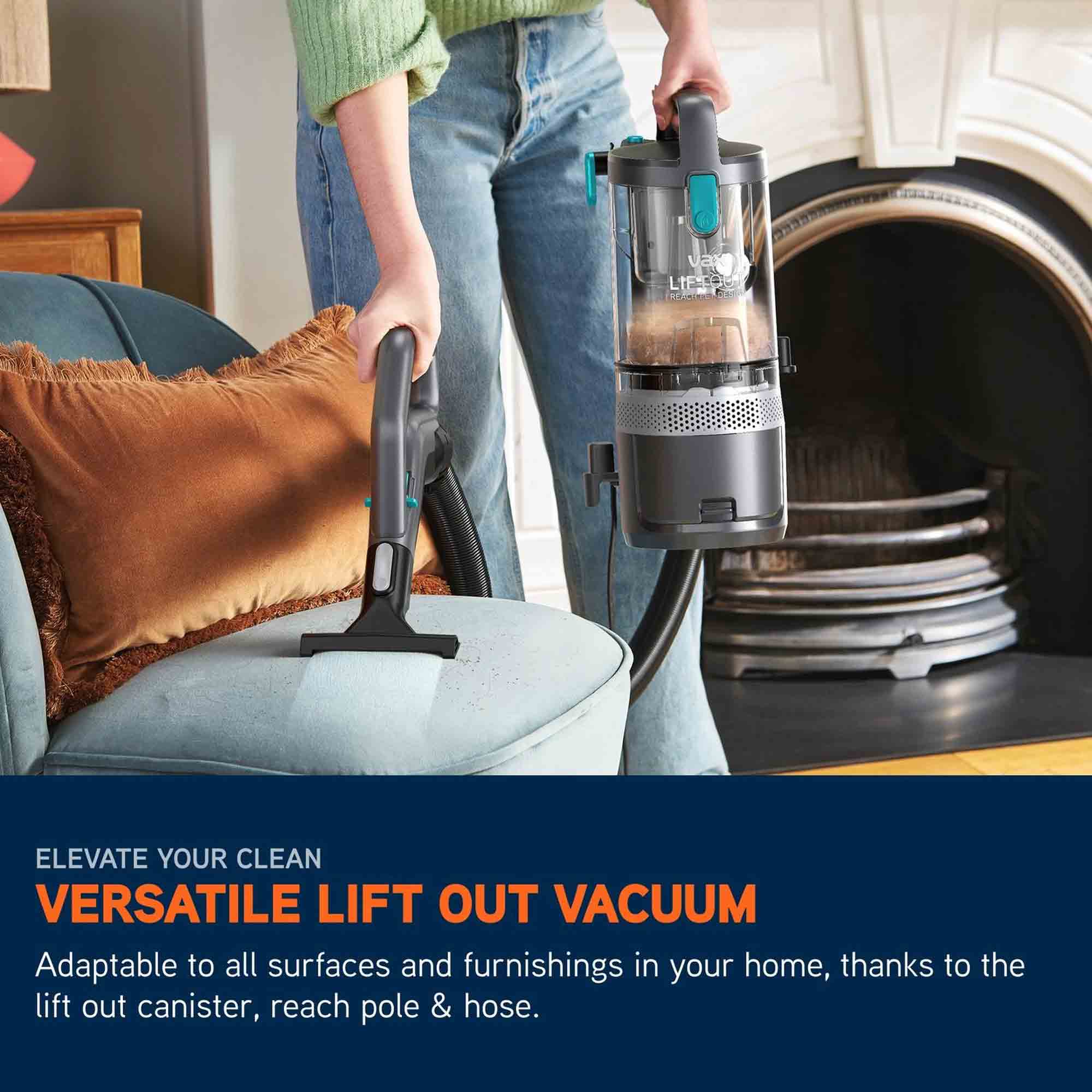 Vax LiftOut Reach Pet-Design Upright Vacuum Cleaner – Graphite/Teal - CDUP-LORP