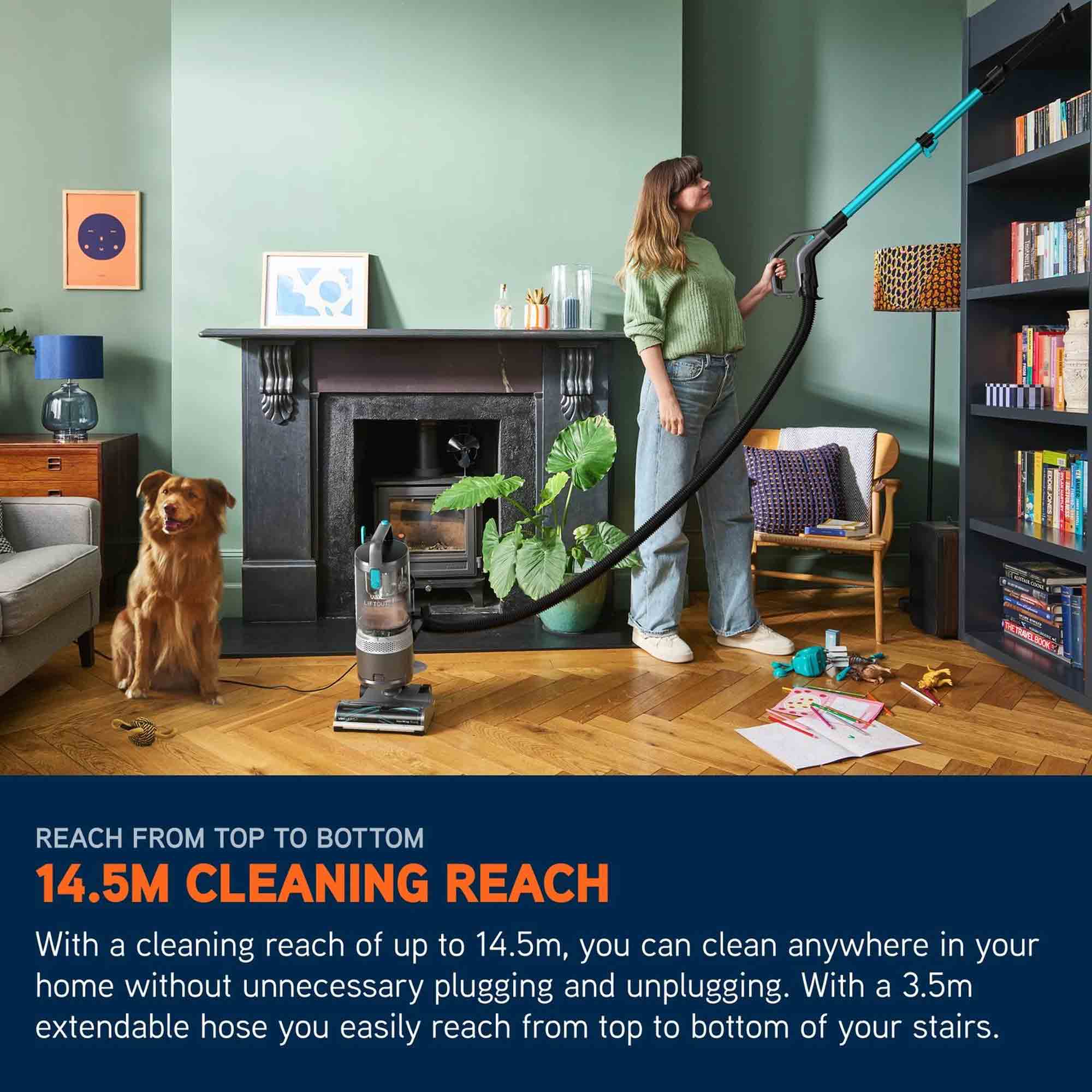 Vax LiftOut Reach Pet-Design Upright Vacuum Cleaner – Graphite/Teal - CDUP-LORP
