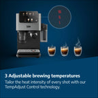 Beko Espresso Machine with Integrated Grinder & Milk Cup - Silver (CED7524X)