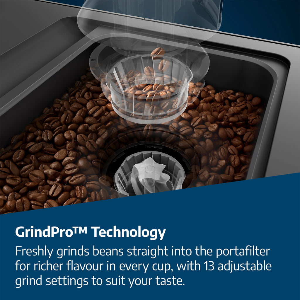 Beko Espresso Machine with Integrated Grinder & Milk Cup - Silver (CED7524X)