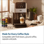Beko Espresso Machine with Integrated Grinder & Milk Cup - Silver (CED7524X)