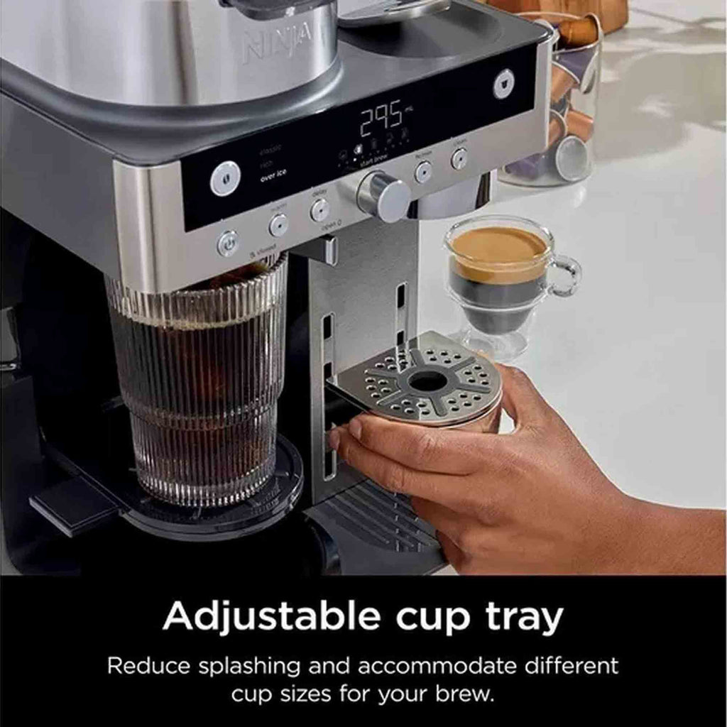 Ninja Prestige Dualbrew System Espresso Machine in Silver & Black - CFN802UK