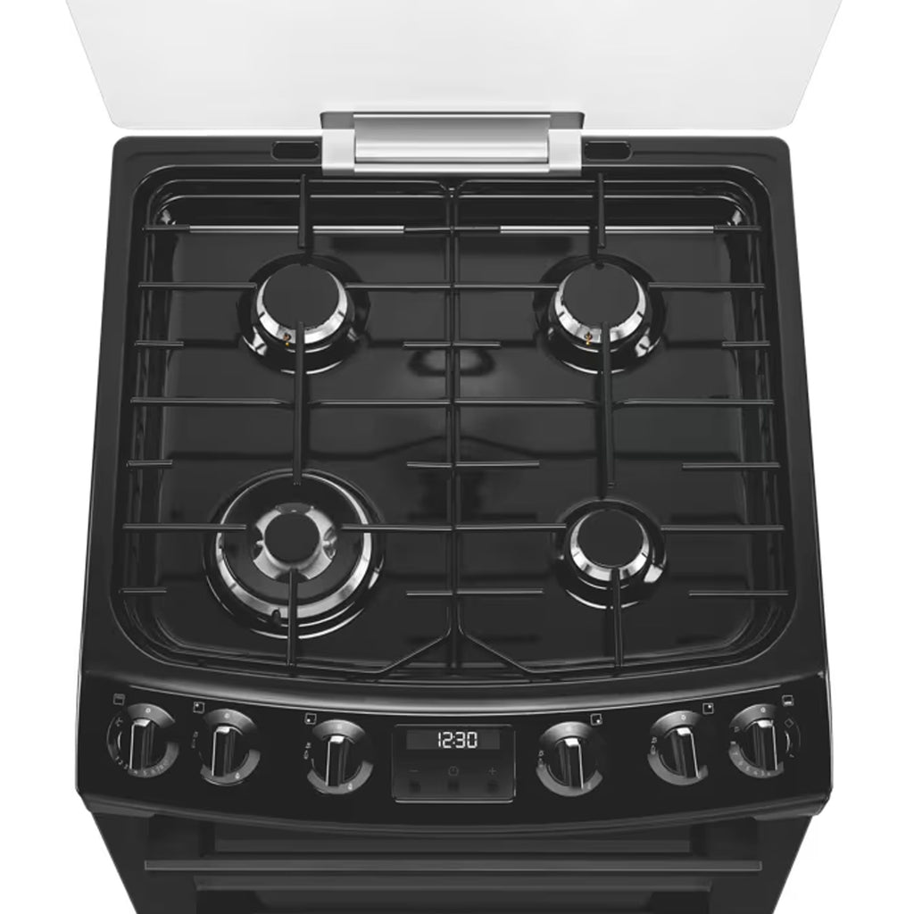 AEG CGX6130ACB 60cm Freestanding Gas Double Oven and Gas Grill Gas Cooker with Gas Hob, Black