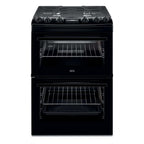 AEG CGX6130ACB 60cm Freestanding Gas Double Oven and Gas Grill Gas Cooker with Gas Hob, Black