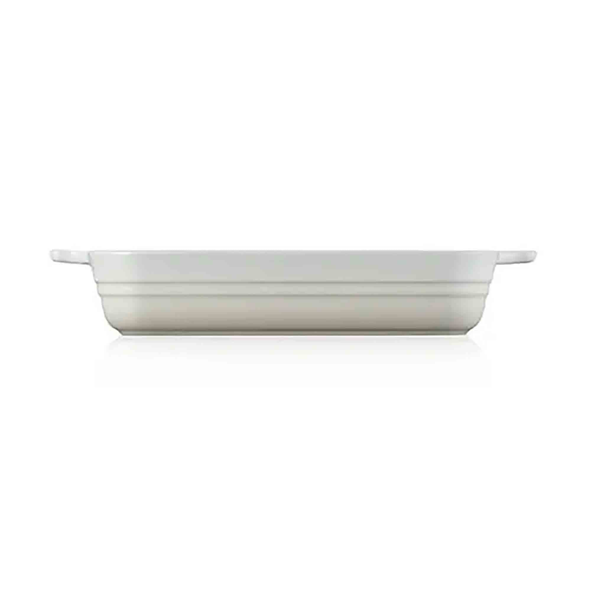 Meringue baking dish on a white background