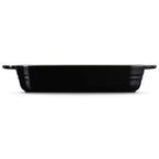Baking dish with a black base on a white background