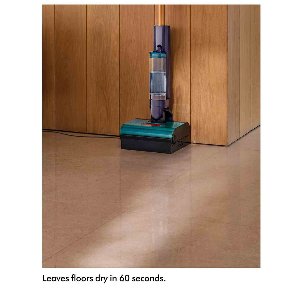 Leaves floors dry in 60 seconds.