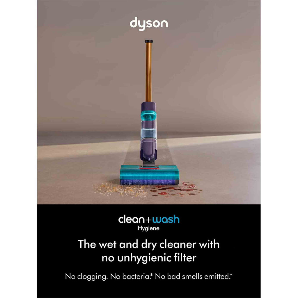 Clean+Wash Hygience. The wet and dry cleaner with no unhygienic filter. No clogging. No bacteria. No bad smells emitted.