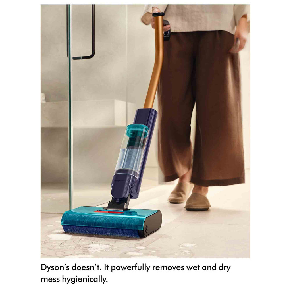 Dyson's Clean & Wash machine doesn't. It powerfully removes wet and dry mess hygienically.