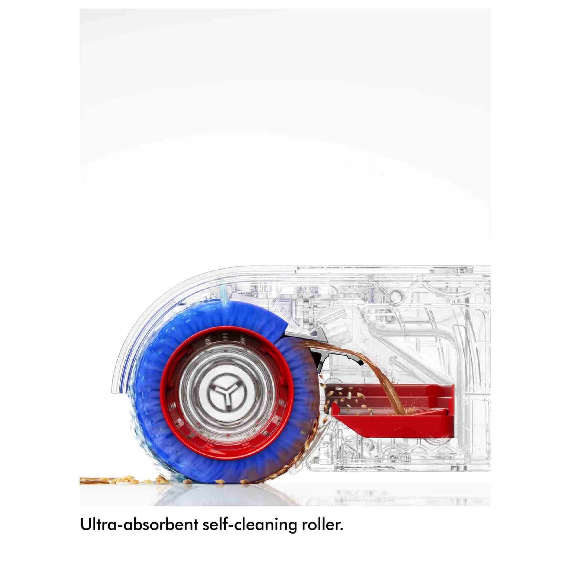 Ultra-absorbent self-cleaning roller.