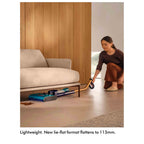 Lightweight. New lie-flat format flattens to 113mm.