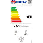 Beko CNE4581VW 181cm Tall Fridge Freezer, 164L Fridge, 82L Freezer, 54cm wide, Frost Free, White