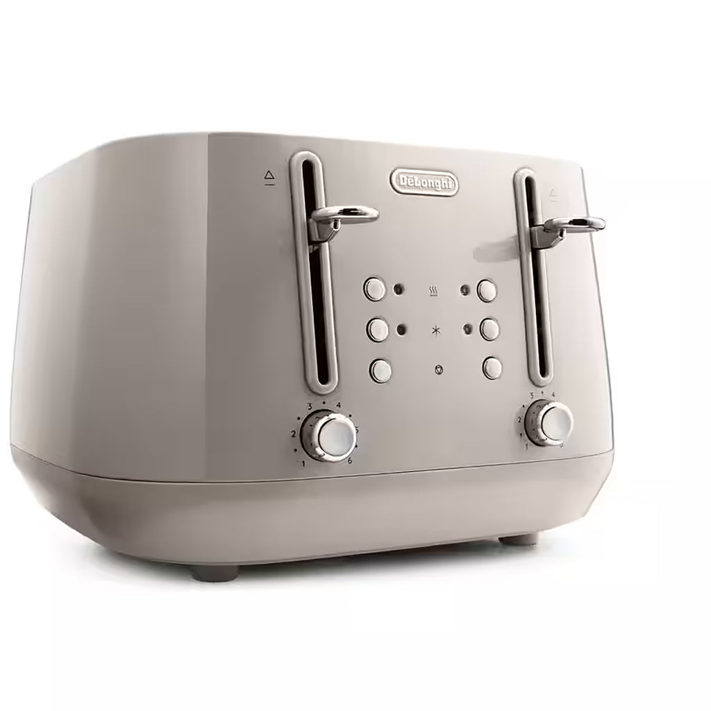 Delonghi Eclettica 4 Slice Toaster in Beige - CTY4003BG