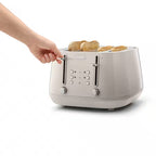 Delonghi Eclettica 4 Slice Toaster in Beige - CTY4003BG