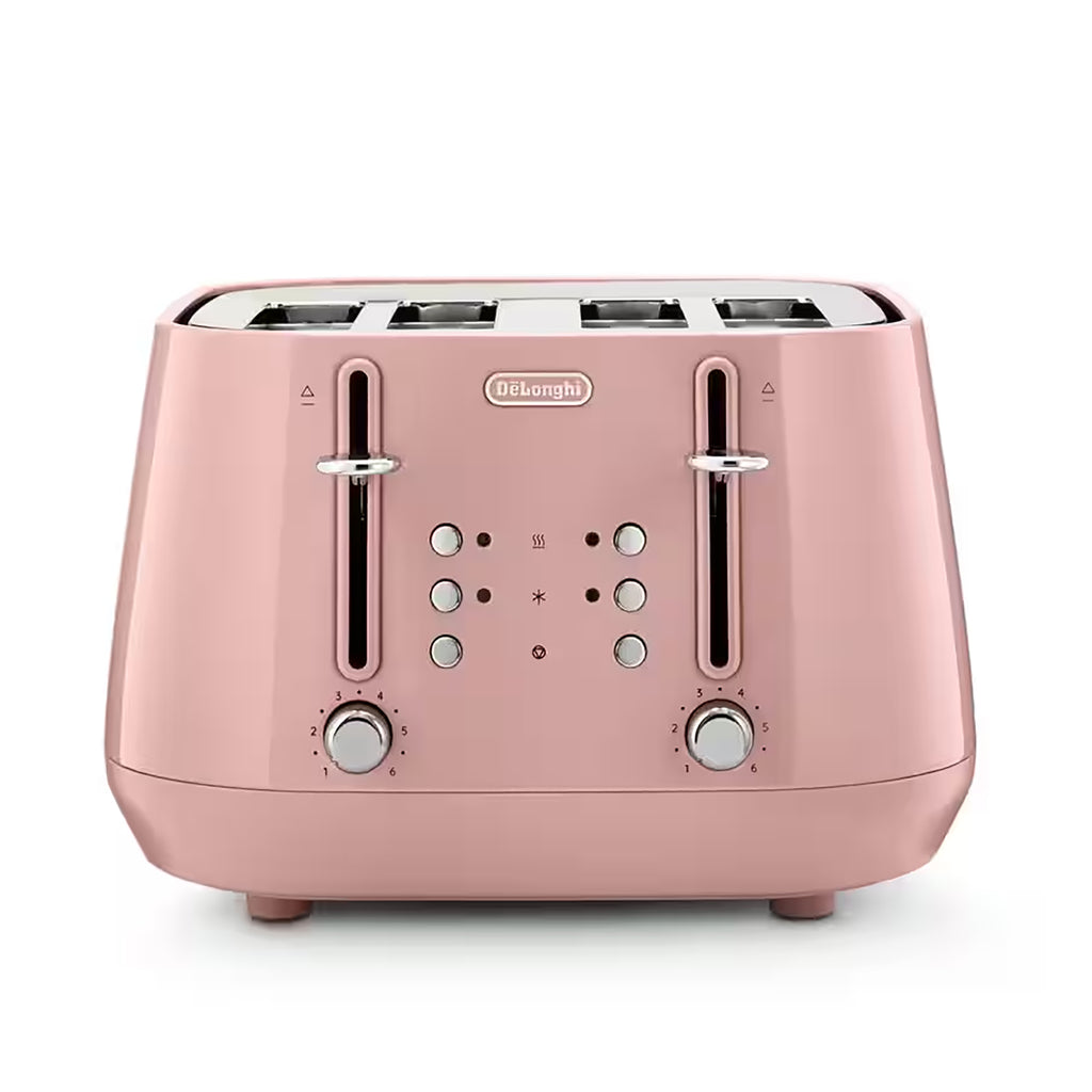 Delonghi Eclettica 4 Slice Toaster in Pink - CTY4003PK