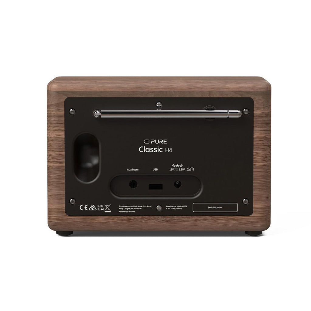 Pure Classic H4 DAB+ and FM Radio in Coffee Black & Walnut