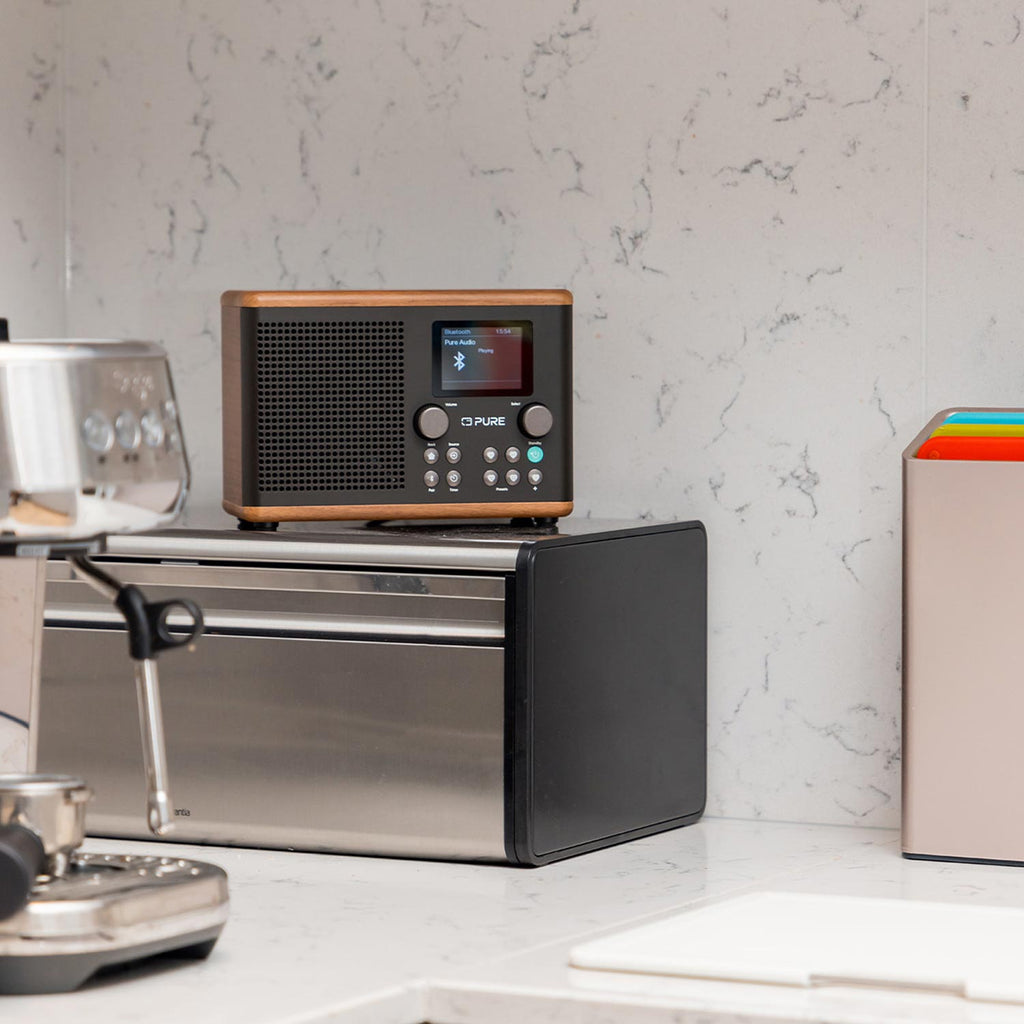 Pure Classic H4 DAB+ and FM Radio in Coffee Black & Walnut