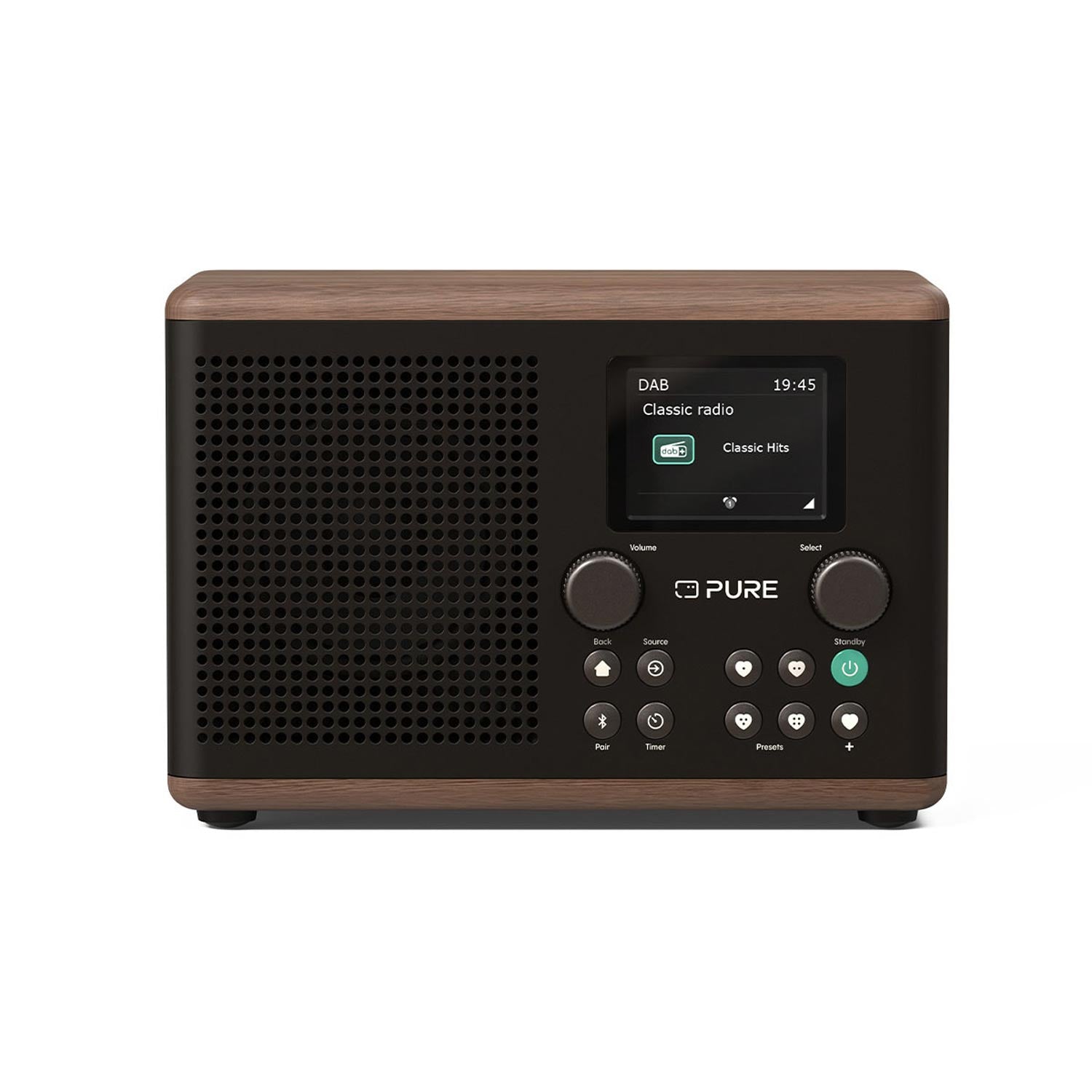 Pure Classic H4 DAB+ and FM Radio in Coffee Black & Walnut