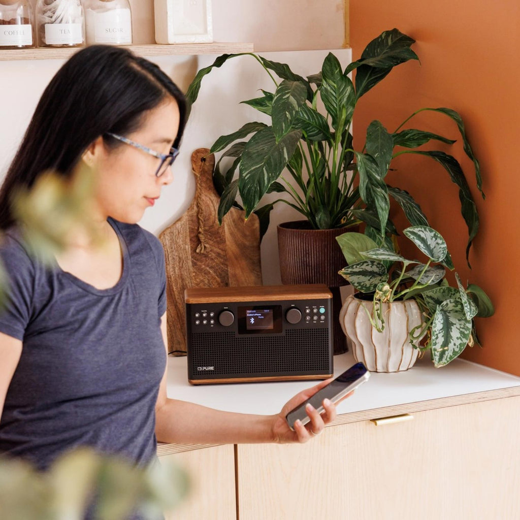 Pure Classic H6 DAB+ and FM Radio in Coffee Black & Walnut