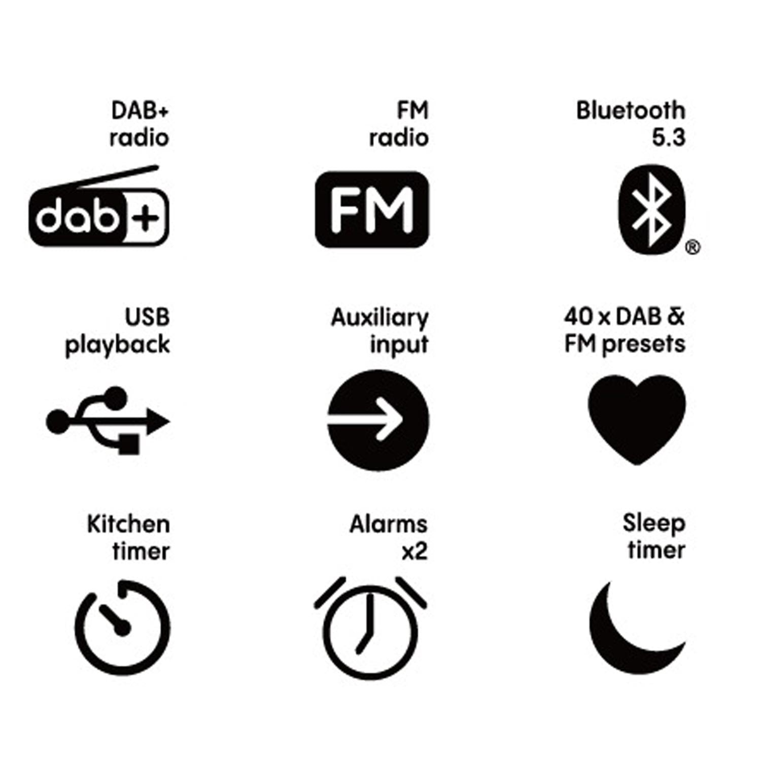 Pure Classic H6 DAB+ and FM Radio in Coffee Black & Walnut