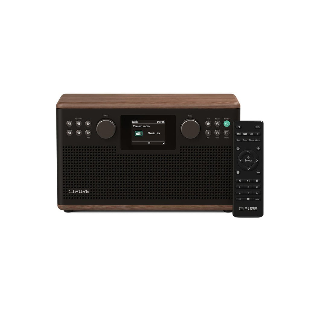 Pure Classic H6 DAB+ and FM Radio in Coffee Black & Walnut