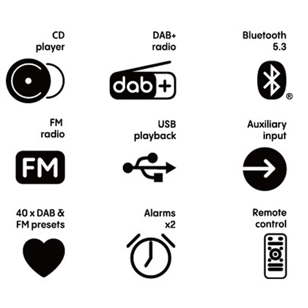 Pure Classic C-D4 DAB+/FM Bluetooth Radio with CD Player