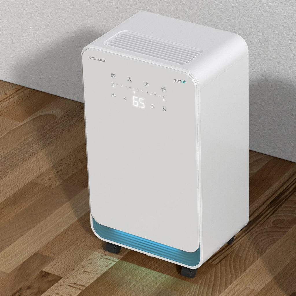Ecoair DC12 MK3 Compressor Dehumidifier - 12 Litres per Day - White