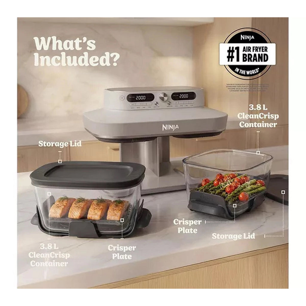 Ninja CRISPi Dual Zone 7.6L Glass Air Fryer - DD102UKIV2