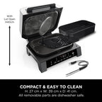 Ninja 6-in-1 MAX Grill & Air Fryer - Black/ Stainless Steel - DG551UK