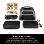 Ninja 6-in-1 MAX Grill & Air Fryer - Black/ Stainless Steel - DG551UK
