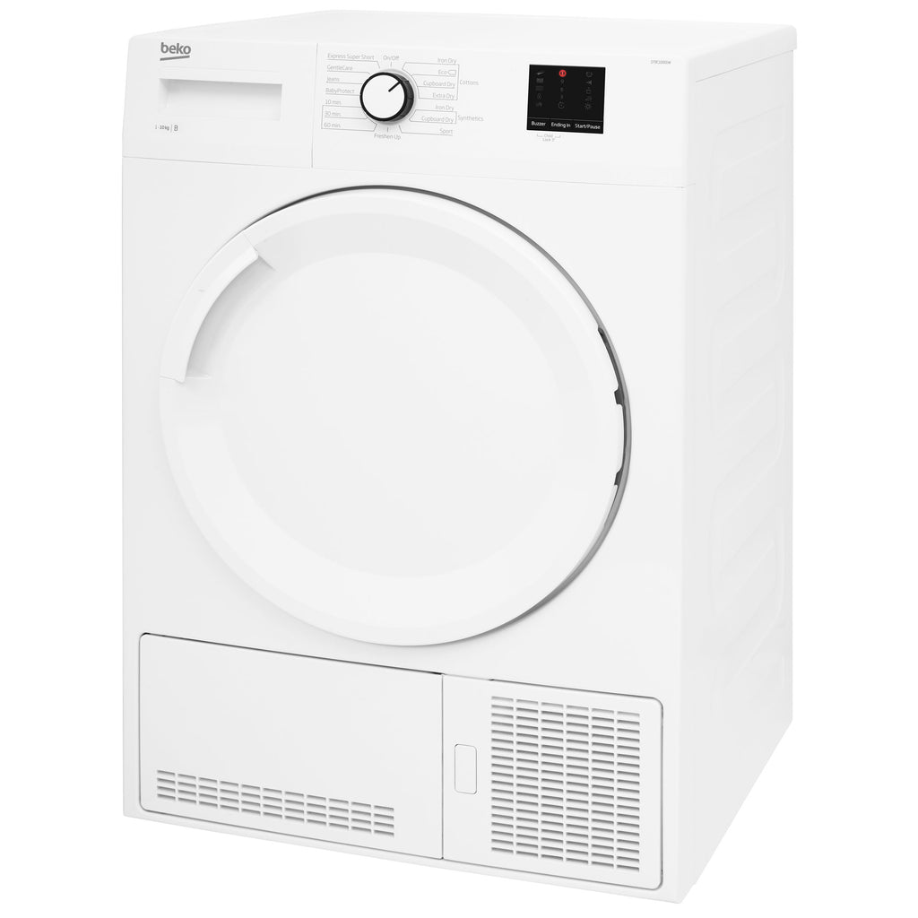 Beko DTBC10001W 10kg, Sensor dry, Freestanding Condenser Tumble Dryer, White