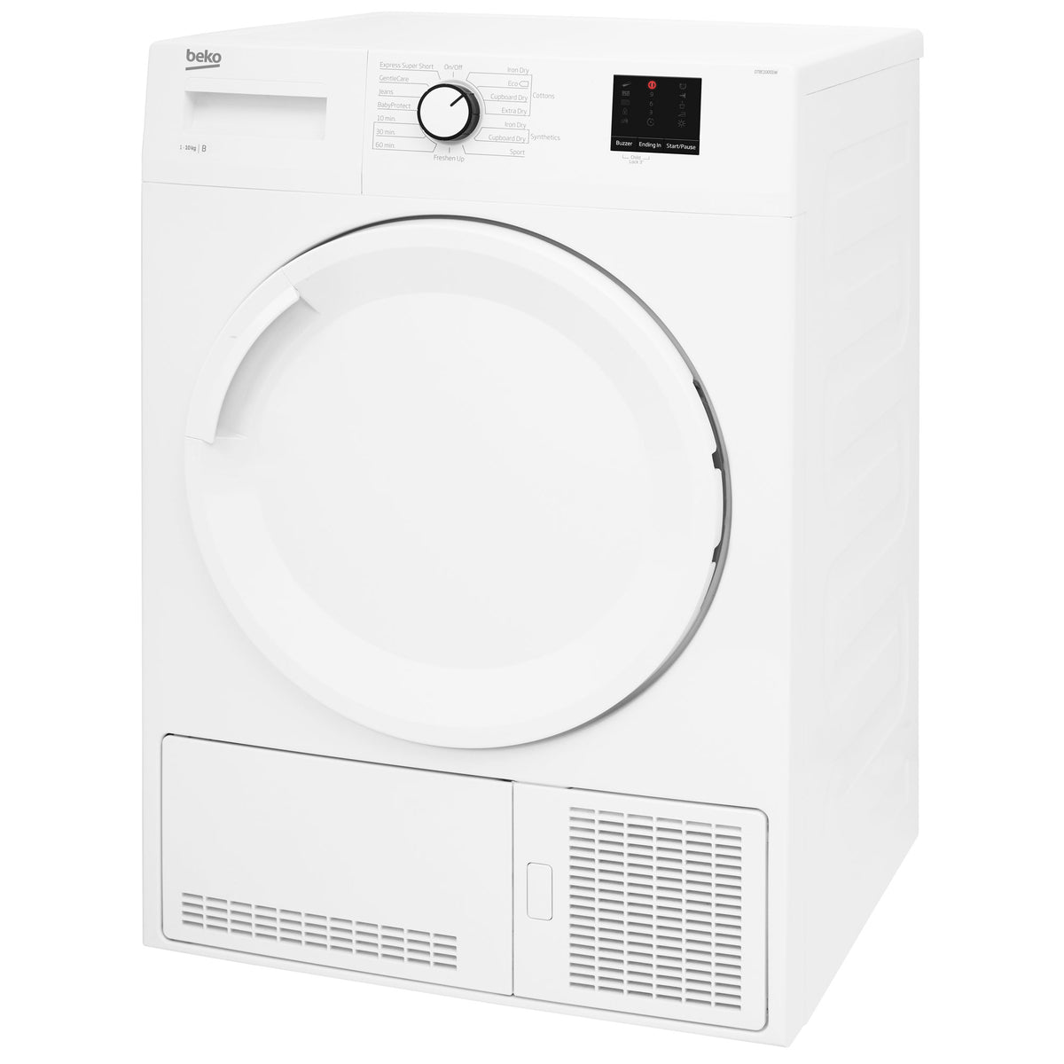 Beko DTBC10001W 10kg, Sensor dry, Freestanding Condenser Tumble Dryer, White
