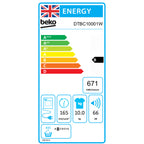 Beko DTBC10001W 10kg, Sensor dry, Freestanding Condenser Tumble Dryer, White