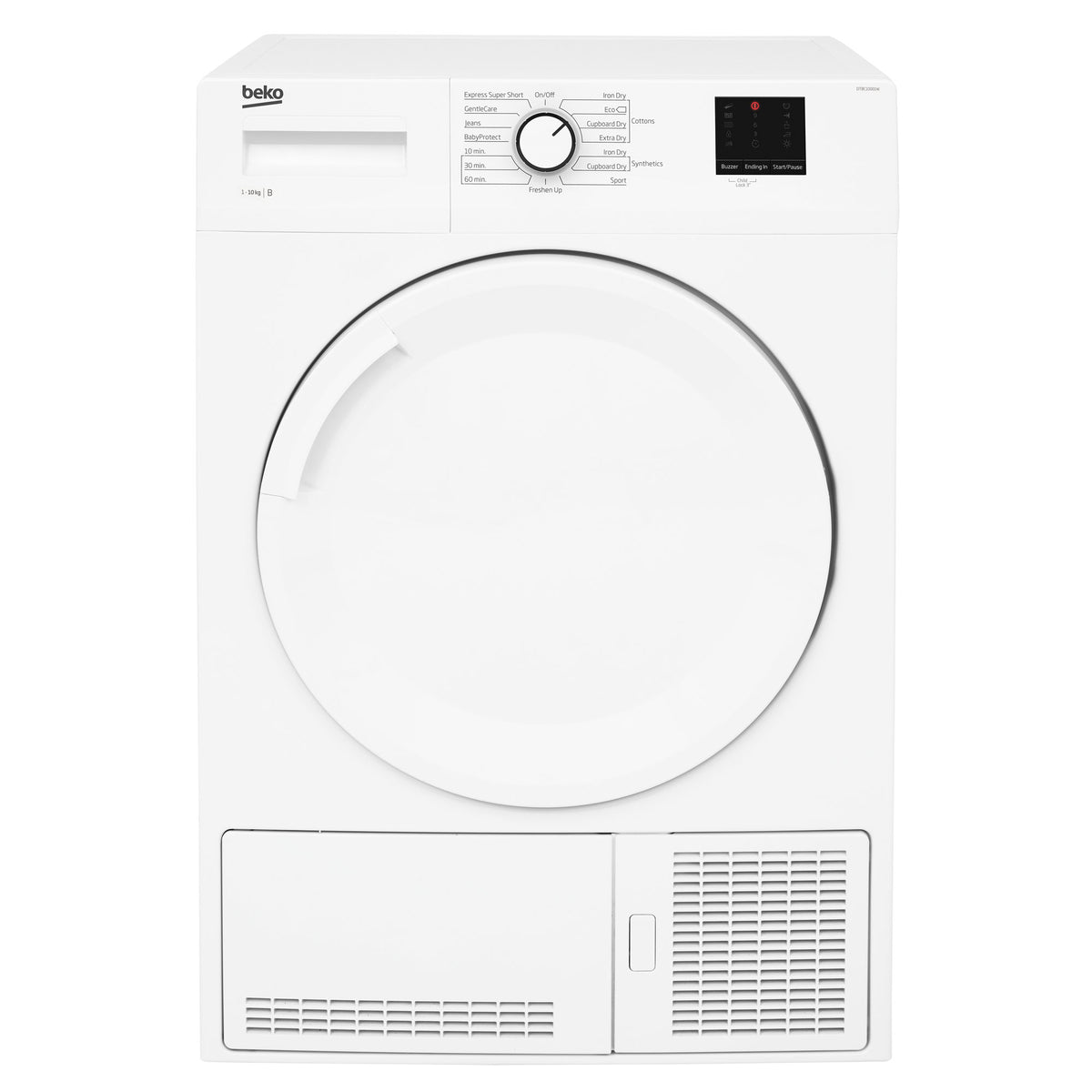 Beko DTBC10001W 10kg, Sensor dry, Freestanding Condenser Tumble Dryer, White