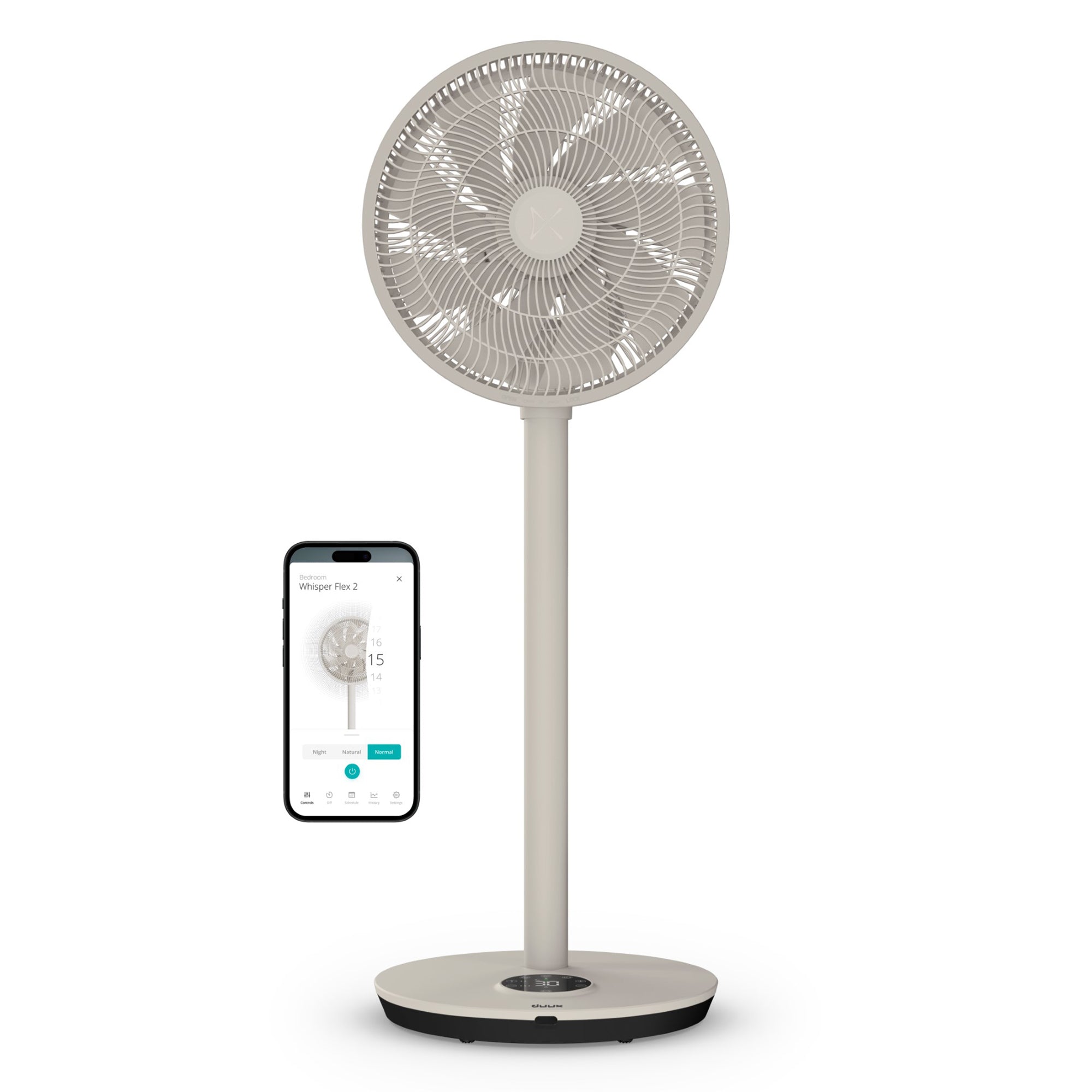 Duux Whisper Flex 2 Smart Pedestal Cooling Fan – Stone – DXCF104UK