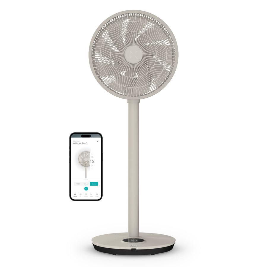 Duux Whisper Flex 2 Smart Pedestal Cooling Fan – Stone – DXCF104UK