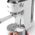 Delonghi EC890WI Dedica Duo Espresso Machine with Advanced Milk Steam Wand & Cold Brew Option in White