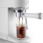 Delonghi EC890WI Dedica Duo Espresso Machine with Advanced Milk Steam Wand & Cold Brew Option in White