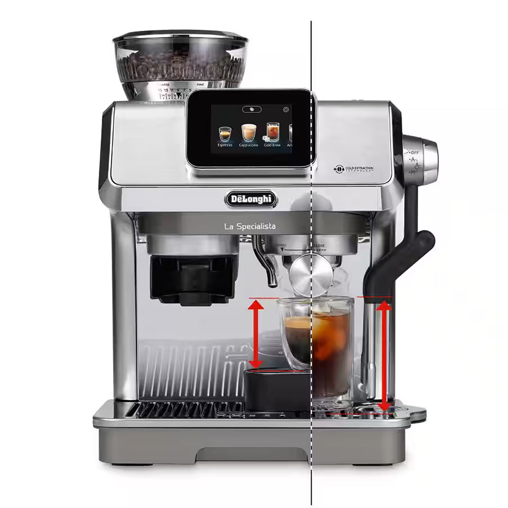 Delonghi La Specialista Touch Manual Bean to Cup Coffee Machine - Silver (EC9455M)