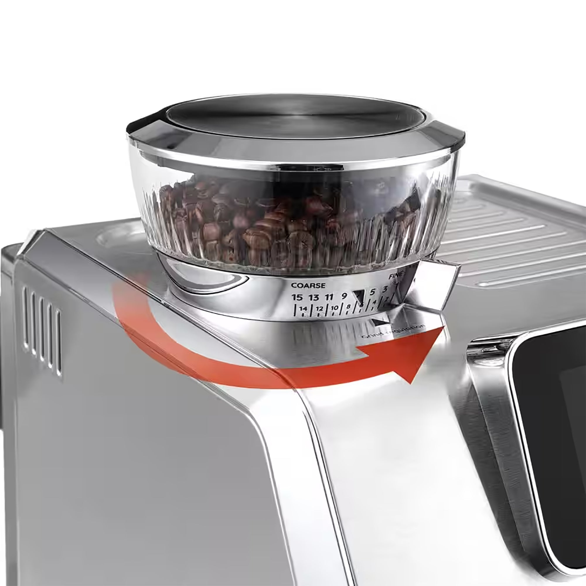 Delonghi La Specialista Touch Manual Bean to Cup Coffee Machine - Silver (EC9455M)