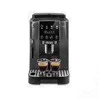 Black De'Longhi ECAM22022GB coffee machine with two espresso cups on a white background