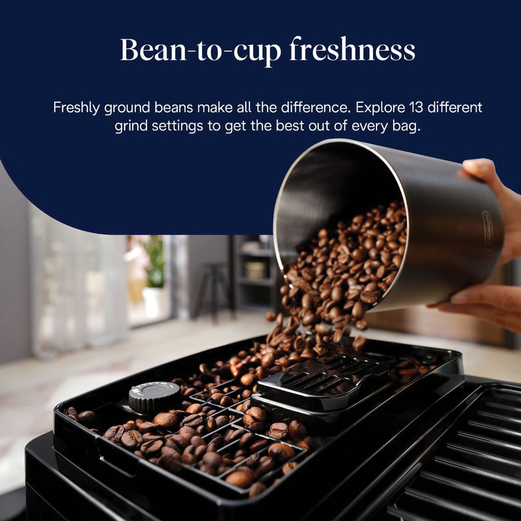Delonghi Magnifica Start Milk Bean to Cup Automatic Coffee Machine - Black (ECAM22060GB)