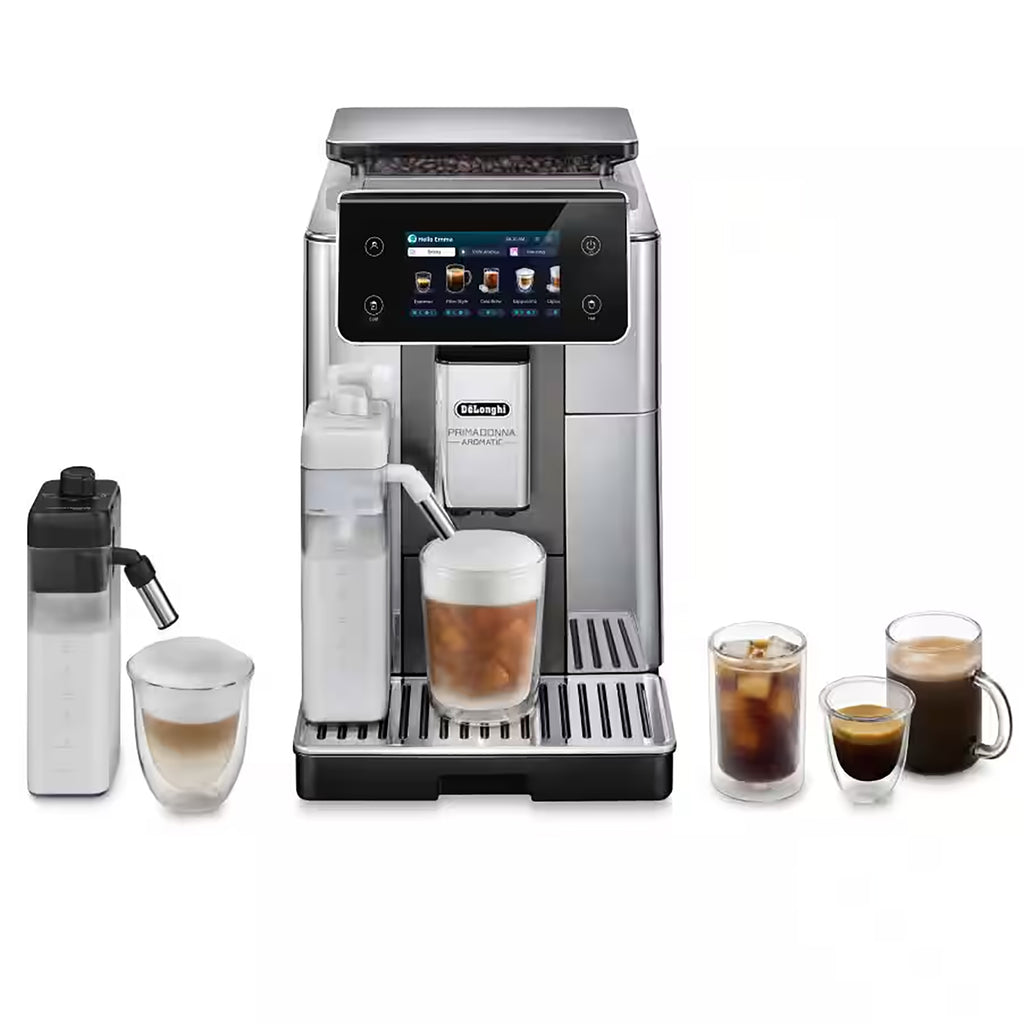 Delonghi PrimaDonna Aromatic Bean to Cup Coffee Machine - Titanium (ECAM63075TSM)