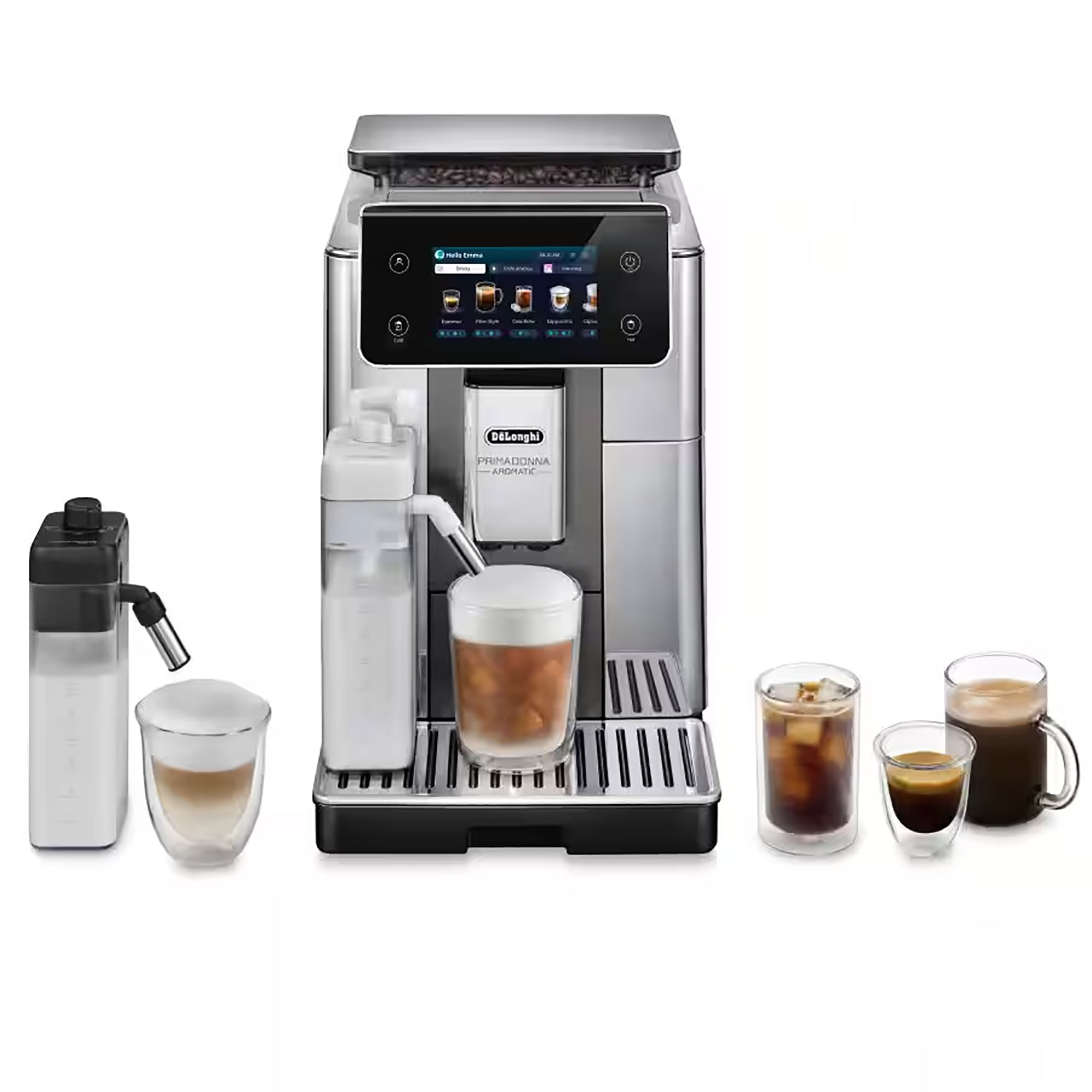 Delonghi PrimaDonna Aromatic Bean to Cup Coffee Machine - Titanium (ECAM63075TSM)