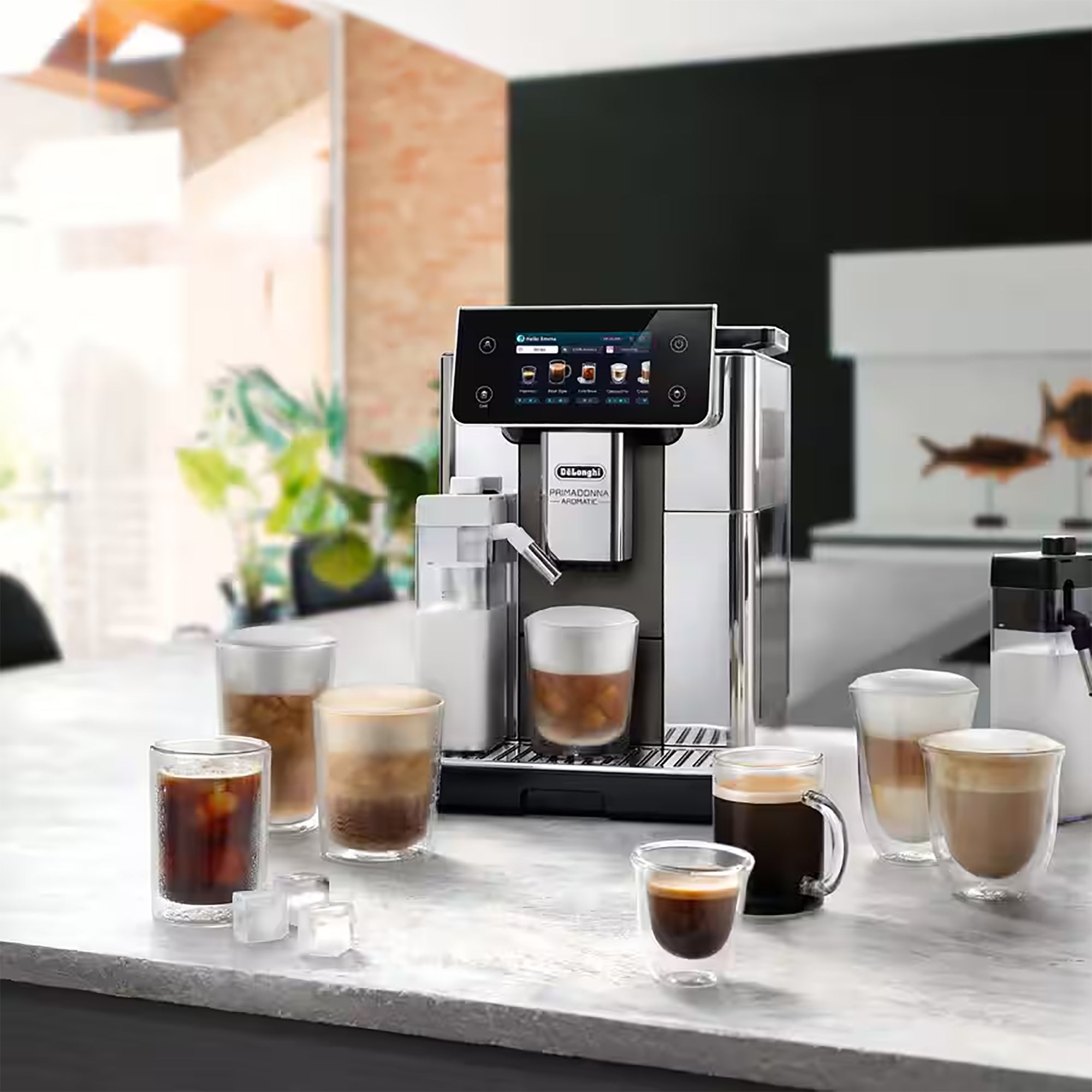 Delonghi PrimaDonna Aromatic Bean to Cup Coffee Machine - Titanium (ECAM63075TSM)