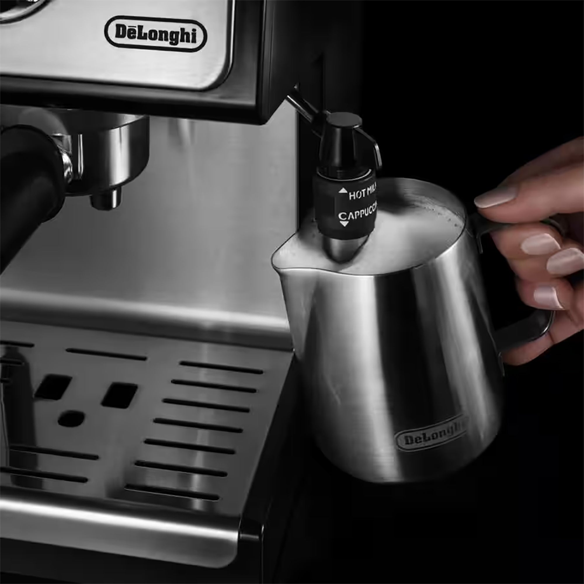 DeLonghi ECP3531 Compact Manual Espresso Coffee Machine – Black and Silver