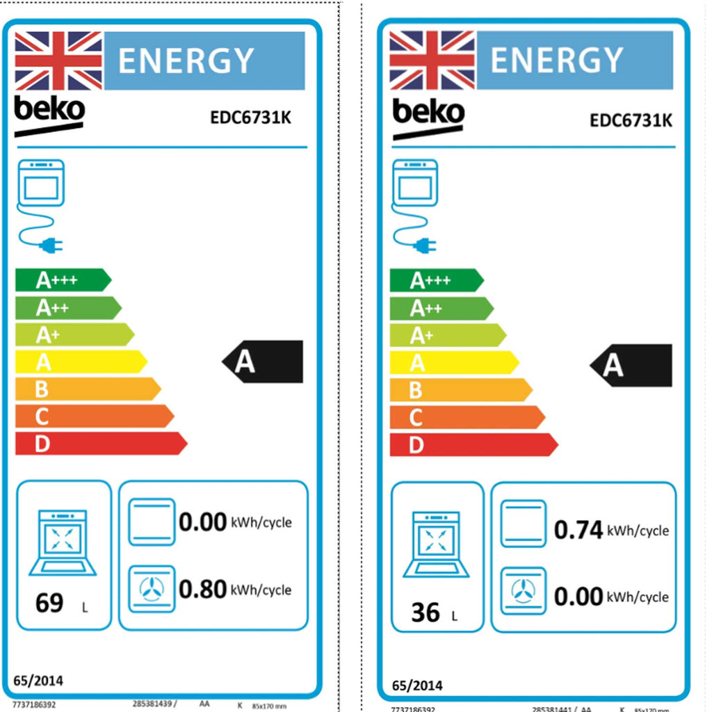 Beko EDC6731K 60cm Freestanding Double Oven and Grill Electric Cooker with Ceramic Hob, Black